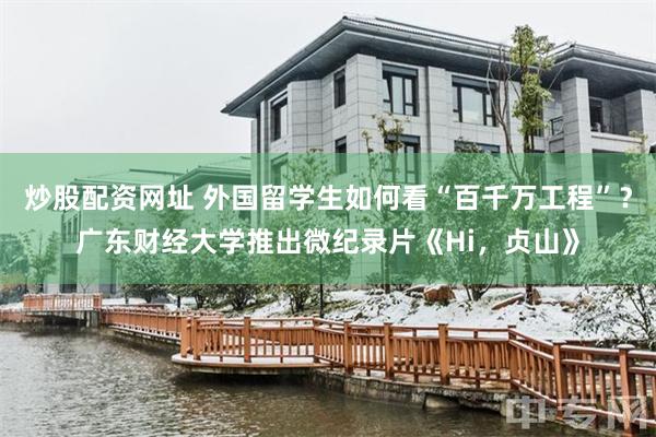 炒股配资网址 外国留学生如何看“百千万工程”？广东财经大学推出微纪录片《Hi，贞山》