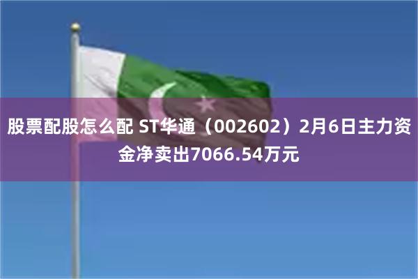 股票配股怎么配 ST华通（002602）2月6日主力资金净卖出7066.54万元