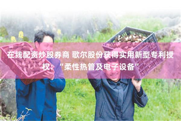 在线配资炒股券商 歌尔股份获得实用新型专利授权：“柔性热管及电子设备”