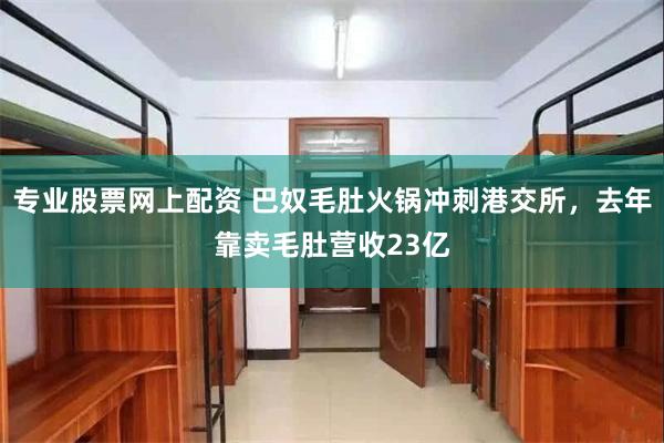 专业股票网上配资 巴奴毛肚火锅冲刺港交所，去年靠卖毛肚营收23亿