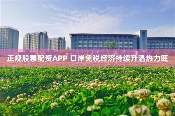 正规股票配资APP 口岸免税经济持续升温热力旺
