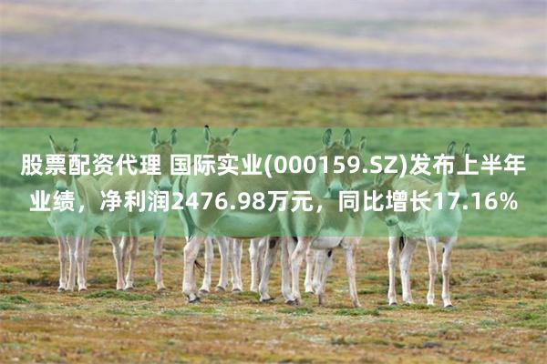股票配资代理 国际实业(000159.SZ)发布上半年业绩，净利润2476.98万元，同比增长17.16%