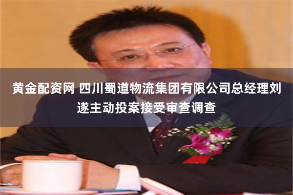 黄金配资网 四川蜀道物流集团有限公司总经理刘遂主动投案接受审查调查
