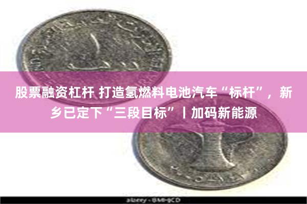 股票融资杠杆 打造氢燃料电池汽车“标杆”，新乡已定下“三段目标”丨加码新能源